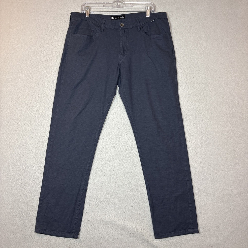 Travis Mathew Pants Mens 34x31 Blue Performance 5-Pocket Golf Stretch